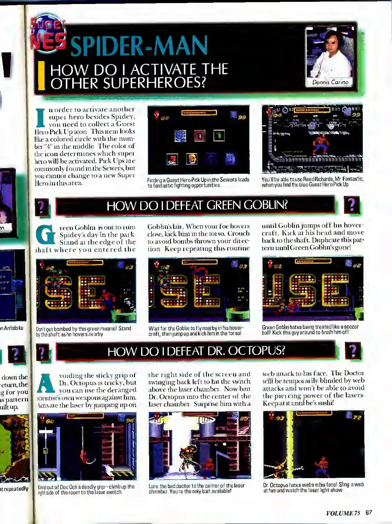 Counselor's Corner from Nintendo Power issue 75, page 87