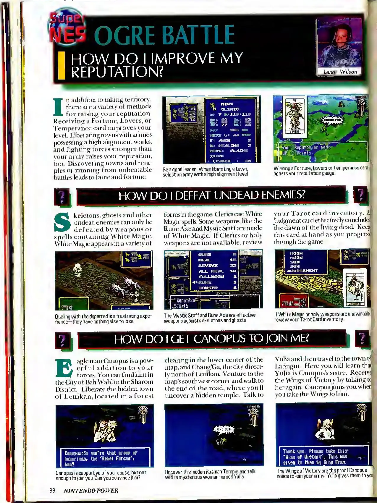 Counselor's Corner from Nintendo Power issue 75, page 88