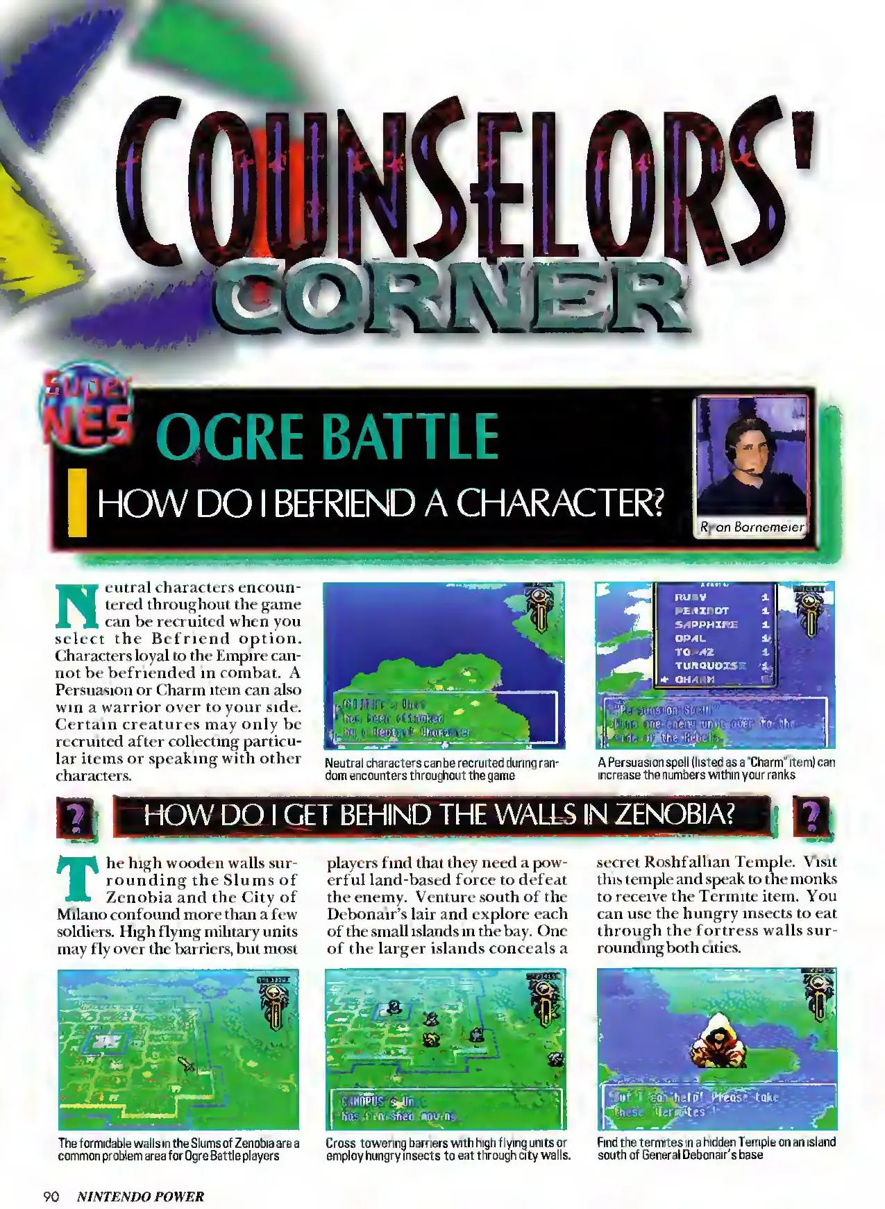 Counselor's Corner from Nintendo Power issue 76, page 90