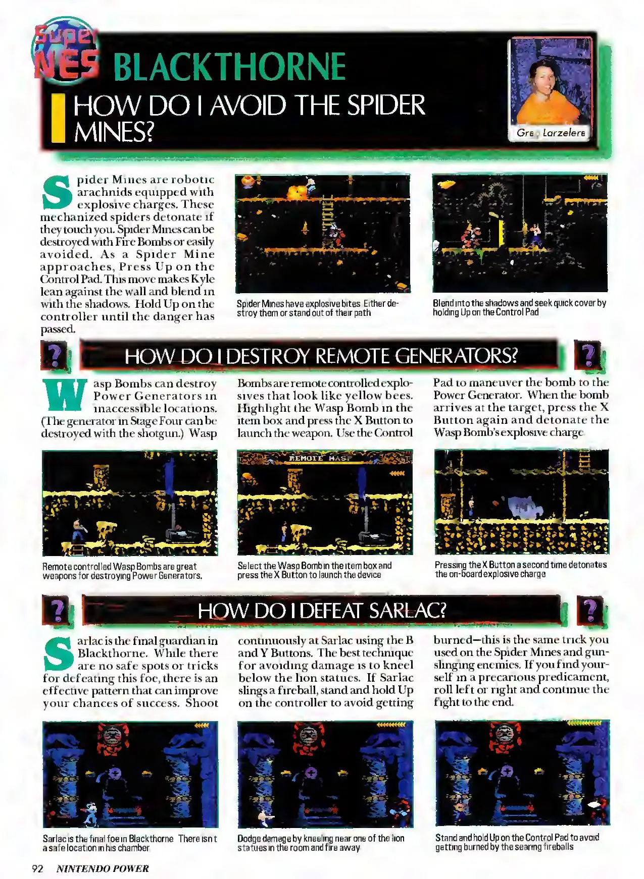 Counselor's Corner from Nintendo Power issue 76, page 92
