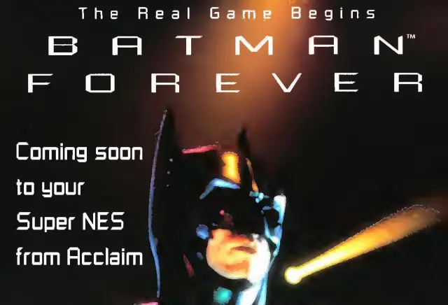 Pull-out poster from Nintendo Power issue 76 — Batman Forever